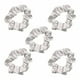 thumbnail image 1 of Kitsch Softer Than Silk Hair Scrunchies | Stylish Satin Hair Ties for Girls & Women | Cute Scrunchie for Styling, 5 pack (Silver), 1 of 4