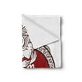 thumbnail image 2 of Virgo Soft Flannel Fleece Throw Blanket, Vibrant Color Abstract Image Zodiac Sign Long Haired Girl with of Virgo, Cozy Plush for Indoor and Outdoor Use, 50" x 60", Ruby Brown White, by Ambesonne, 2 of 5