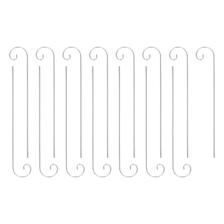 Soimiss 15Pcs Lantern Stakes Made of Silver Metal for Shepherds Hooks for Outdoor Plants