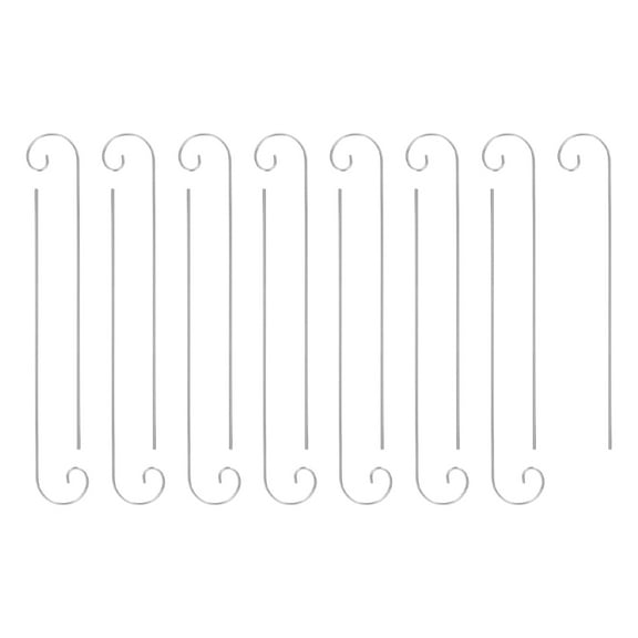 Soimiss 15Pcs Lantern Stakes Made of Silver Metal for Shepherds Hooks for Outdoor Plants
