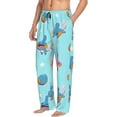 thumbnail image 5 of Mudkip Men's Pajama Pants Cartoon All Over Print Elastic Waistband Sleep Pants with Pockets Drawstring, Soft Unisex Lounge Bottoms Sleepwear, 5 of 8