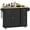 Black, variant on HOMCOM Kitchen Island on Wheels Kitchen Cart with Drop Leaf Drawers, White