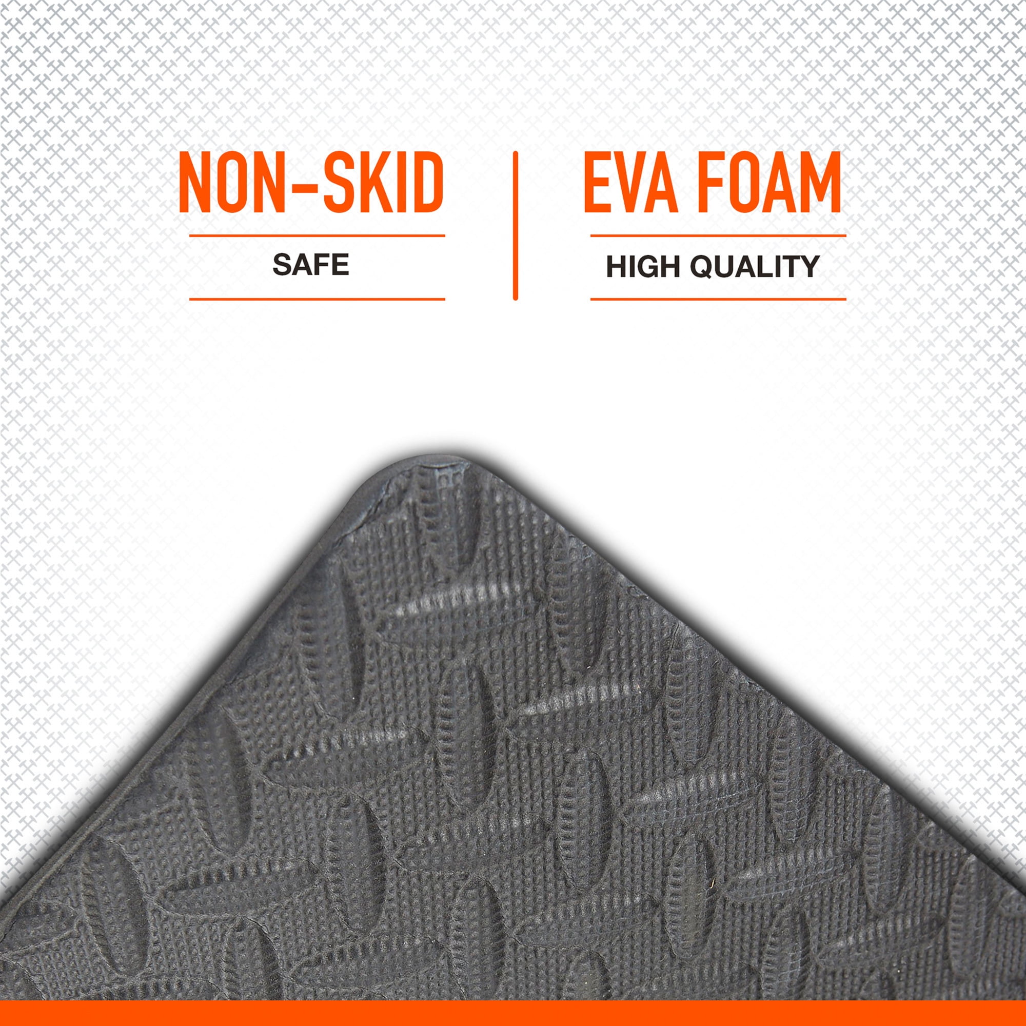 Ironton Anti-Fatigue Mat, 7-11/16ft.L x 3-13/16ft.W x 1/4in., EVA Foam