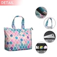 thumbnail image 2 of Multi Color Moroccan Checkered Pattern Travel Tote Bags for Women Carry On,Large Weekender Bags for Women Travel,Multi Functional Duffle Bag for Work,Shopping,Sports, 2 of 5