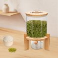 thumbnail image 3 of Loyalheartdy 5L Rice Dispenser Cereal Grain Storage Container Kitchen Soybean Glass Organizer Tank + Measuring Cup, 3 of 12