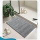 thumbnail image 3 of Matsuzay Alfombra de baño de poliéster antideslizante, tejida a máquina, con respaldo impermeable y chenilla, antideslizante. Juegos de accesorios de baño Gris claro 50*80 cm, 3 of 5