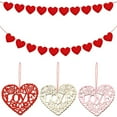 thumbnail image 3 of 10pcs Hollow Heart Pendant Wooden Tags Hanging Valentine Ornaments Love Tags Valentine Tree Decorations Wood Trim Valentines Day Decoration Outdoor Wedding Supplies Romantic, 3 of 3