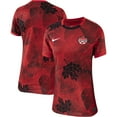 thumbnail image 1 of Maillot Réplique Domicile 2023 de l'Équipe Nationale Canadienne Nike Red pour Femmes, 1 of 3