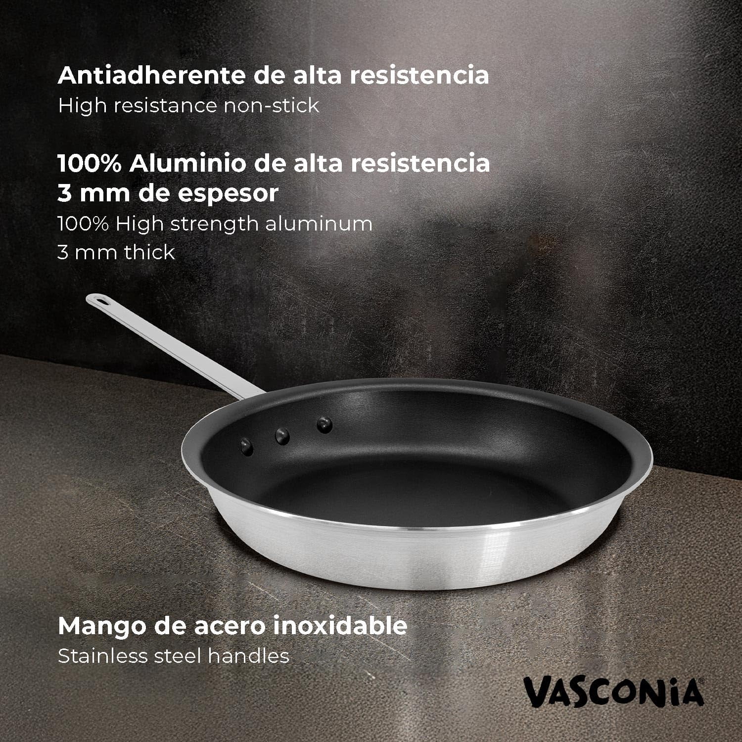 Professional 12 Inch Aluminum Fry Pan Nonstick with Fast Cool Handle for Home and Kitchen Cooking