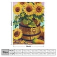 thumbnail image 4 of BCIIG Soft Warm Throw Blanket Flannel Fleece Bed Blanket Gift for Home Decor Chair Couch - Sunflower  40x50in, 4 of 6