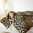 thumbnail image 4 of Homewish Chic Leopard Print Bedding Comforter Set,Rustic Western Farmhouse Twin Comforter Sets,Brown Black Bedding Set For Girl Kids,Breathable Home Decor Reversible,2-Piece, 4 of 8
