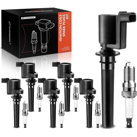 A-Premium Set of 6 Ignition Coil Pack and Iridium Spark Plugs Compatible with Ford Escape 2001-2008 & Mazda 6 2003-2008 & Mercury Sable 2000-2005, V6 3.0L