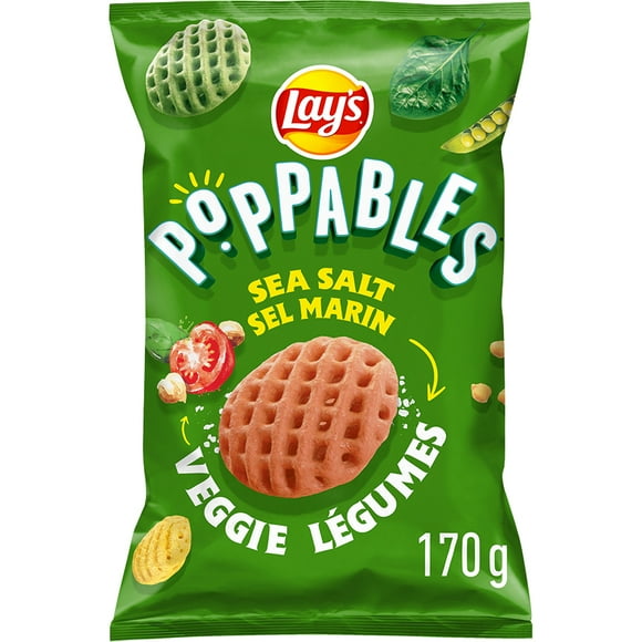 Lay’s Poppables Veggie Sea Salt, Potato & Veggie Snacks, 170 g.