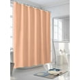 thumbnail image 3 of Shower Curtain Peach Fuzz Pink Shower Curtains for Bathroom, Waterproof Polyester Shower Curtain Set with Hooks, Extra Long 72" x 84" Solid Color, 3 of 6