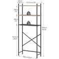 thumbnail image 3 of Over The Toilet Storage, 3-Tier Over Toilet Bathroom Organizer, Freestanding Above Toilet Shelf with Adjustable Feet, Space Saving, Easy Assembly, Greige and Black BG63TS01, 3 of 8