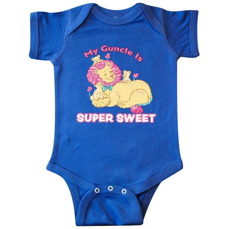 

Inktastic My Guncle Is Super Sweet Cotton Candy Lions with Pink Mane Gift Baby Boy or Baby Girl Bodysuit