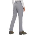 thumbnail image 3 of TACVASEN Women's Fleece Lined Hiking Ski Pants Waterproof Insulated Softshell Pants Outdoor Insulated Warm Pants Light Gray L, 3 of 6