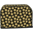 thumbnail image 2 of Toaster Cover 4 Slice Vintage Groovy Flowers Dustproof Bread Maker Cover Fingerprint Bakeware Protection Wide Slot Toaster Bag Reusable Kitchen Small Appliance Cover TC278, 2 of 5