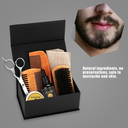Yosoo Mustache Care Set, Beard Wax Set, Bread Oil Balm Beard Shaping Mustache Growing Moisturizing Smoothing,Beard Care Set for Men