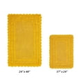 thumbnail image 4 of Better Trends 2 Piece Bathroom Rugs Set 100% Cotton, Soft Tufted Bath Mat, Water Absorbent & Reversible Bath Rug (Yellow) Lilly Crochet Collection, 4 of 7