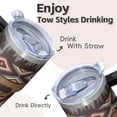 thumbnail image 4 of Bohemian Style 20oz Tumbler with Lids & Straws, Double Wall Vacuum Insulated Stainless Steel Coffee Cup, Leakproof Travel Mug, 4 of 5