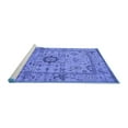 thumbnail image 2 of Ahgly Company Machine Washable Indoor Rectangle Oriental Blue Industrial Area Rugs, 8' x 10', 2 of 4