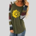 thumbnail image 2 of Camisas Para Mujer Moda Cuello Redondo Manga Larga Patchwork Estampado Casual Camiseta Blusa Odeerbi  ODB128793, 2 of 8