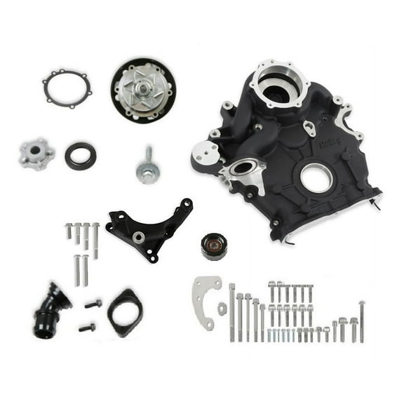 Holley 20-300BK Base Front Accessory System - High Mount - Black Finish