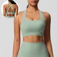 thumbnail image 2 of Sport Bras For Women Solid Color Full Coverage Support Bra Light Green Size XL, 2 of 7