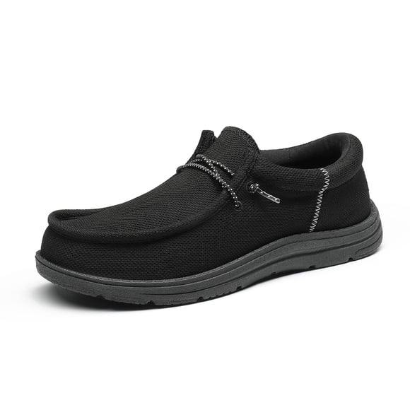Zapatos mocasines slip-on Bruno Marc para hombre talla 13 negro
