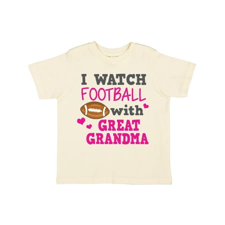 

Inktastic I Watch Football with My Great Grandma Gift Toddler Toddler Girl T-Shirt