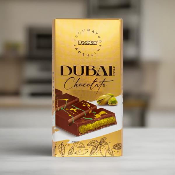 Dubai Chocolate Bar Luxurious Middle Eastern Treat | Hand-Harvested Pistachios, Golden Kadayif Crisps, Velvety Tahini, and Premium Milk Chocolate 7.4oz