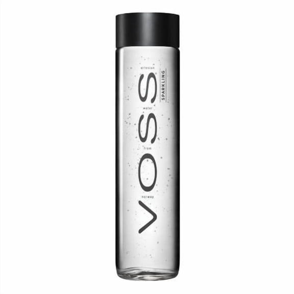 VOSS Sparkling Artesian Water Glass Bottle 800ml, British Import (Pack of 3)