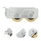 thumbnail image 3 of Conjunto de 2 rodillos para puerta corrediza de acero inoxidable y cobre, rueda doble de cobre para puertas de armario y patio, rodillo para puerta corrediza con rodamiento de bolas, 3 of 7