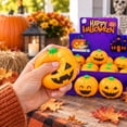 thumbnail image 4 of Halloween Pumpkin Squishy Toys 12 Pcs, Jack O Lantern Stress Balls in Display Box, Slow Rising Squeeze Fidget Toy, Stress Relief Sensory Toy for Kids Adults, Party Favor Gift, 4 of 8