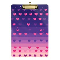 FORMRS Acrylic Clipboard with Low Profile Clip Standard A4 Letter Size, 12.5" x 9", Gradient Love