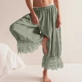 thumbnail image 6 of Karight Women Lace Long Bloomers Pants Elastic Waist Y2k Ruffle Pettipants Slip Cute Pantaloons Pumpkin Pants, 6 of 6