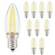 thumbnail image 4 of Bombilla de Candelabra, 10 Pezas de Bombillas lideró a Duraderas Blancas Calientes, Lámparas de Gabinete E12 Luz de Pared Para La Luz del Techo de la Lámpara de Araña, 4 of 7
