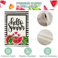 thumbnail image 6 of Hello Summer Watermelon Garden Flag Double Sided Black Stripes Watermelon Fruit Cool Summer Yard Flag Seasonal Holiday Outdoor Outside Decoration 12x18 Inch, 6 of 7