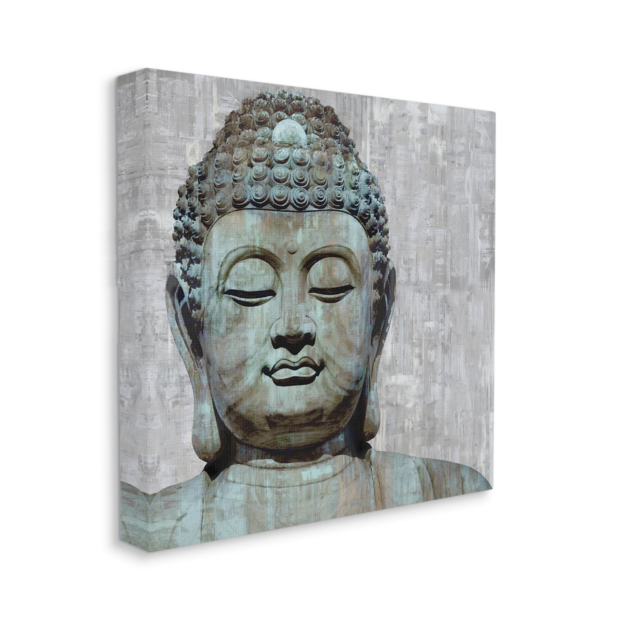 Stupell Industries Buddha Meditating Figure Closed Eyes Concentration, 30 x 30,Design by Tom Bray