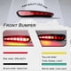 thumbnail image 3 of Car Rear Bumper Reflector Brake Light for Honda Civic Type R Red, 3 of 5