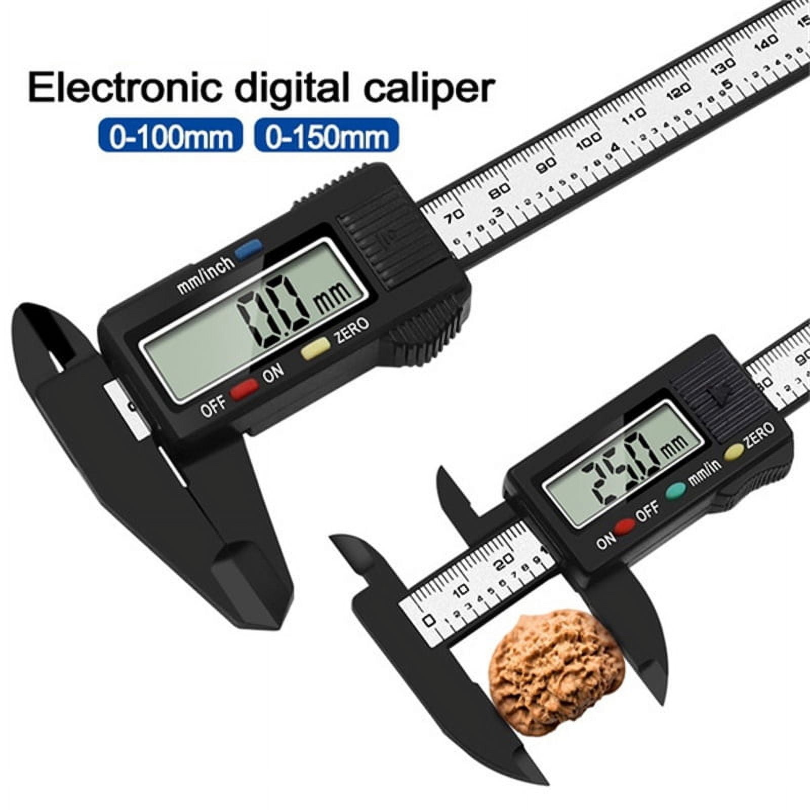 Digital Vernier Caliper 100mm 150mm LCD Electronic Carbon Fiber Altimeter Micrometer Measuring Tool Woodworking Tools ,Easy to Operate