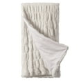 thumbnail image 4 of 50 in. x 60 in. Rached Faux Fur Cozy Throw Blanket - Decorative Plush Blanket for Sofa and Bed, Soft and Comfortable Home Accent, Stylish Living Room and Bedroom Decor, Warm Winter Blanket, White, 4 of 6