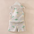 thumbnail image 2 of Xudanell Boys Two Piece Outfit Sleeveless Cute Tank Top Cool Set Boys Vacation Outfits, 2 of 5