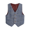 thumbnail image 4 of Boys T Shirts Formal Vest Sleeveless Suit Gentleman Birthday Performance Top Boys' Tops Dark Green 7-8 Years, 4 of 4