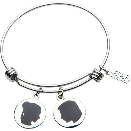 Star Wars Han Solo and Princess Leia Women's Stainless Steel I love you. I know Expandable Charm Bracelet