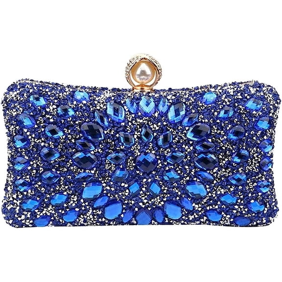 Kukuzhu Rhinestone Evening Bags Women Fashion Wedding Party Evening Clutch Purse Chain Shoulder Bag