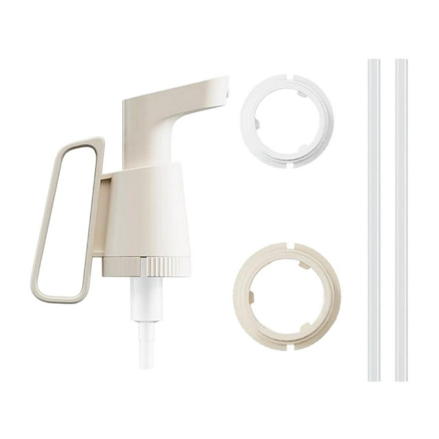 Dispensador de salsas, bomba de presión, cabezal de bomba versátil para cocinar con tapa de conversión para café, jarabes, jugos, aceite de cocina, Blanco como la leche