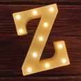 thumbnail image 1 of Luces LED para marquesina con letras, 26 letras del alfabeto iluminadas, letrero con números y letras para bodas, fiestas de cumpleaños, lámpara navideña a pilas, luz nocturna, decoración para el hoga, 1 of 5