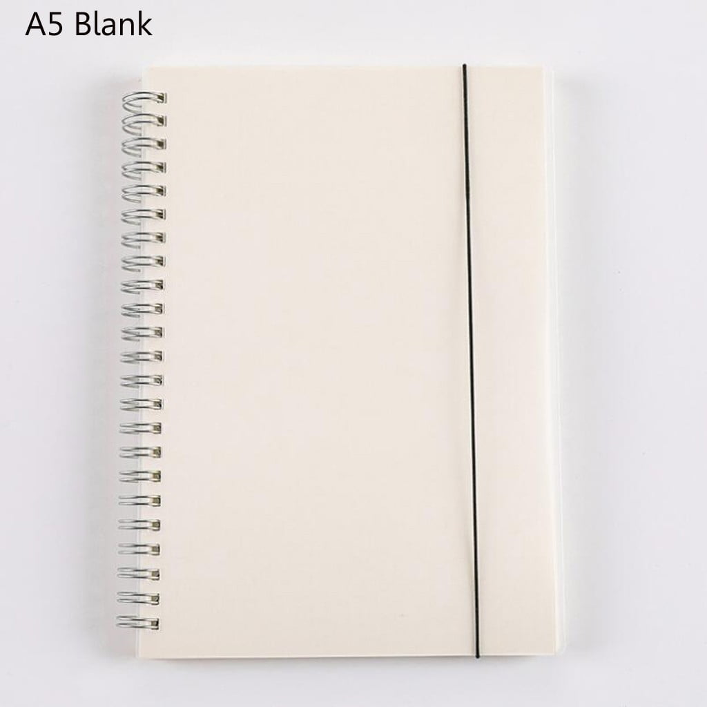 Journal Diary Planner Book Frosted Transparent Coil Notebook Blank Notepad 